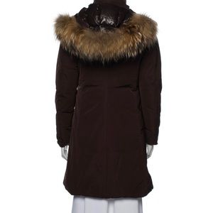 Brown Monclair jacket size medium with her hood
